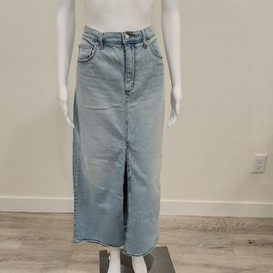 Universal Thread Light Blue Denim Maxi Skirt